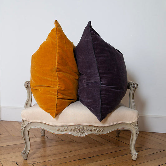 housse de coussin velours de coton