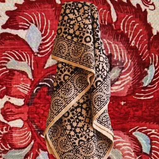Jeté de lit en jute de Coton bois d’ébène – 180 x 110 cm
