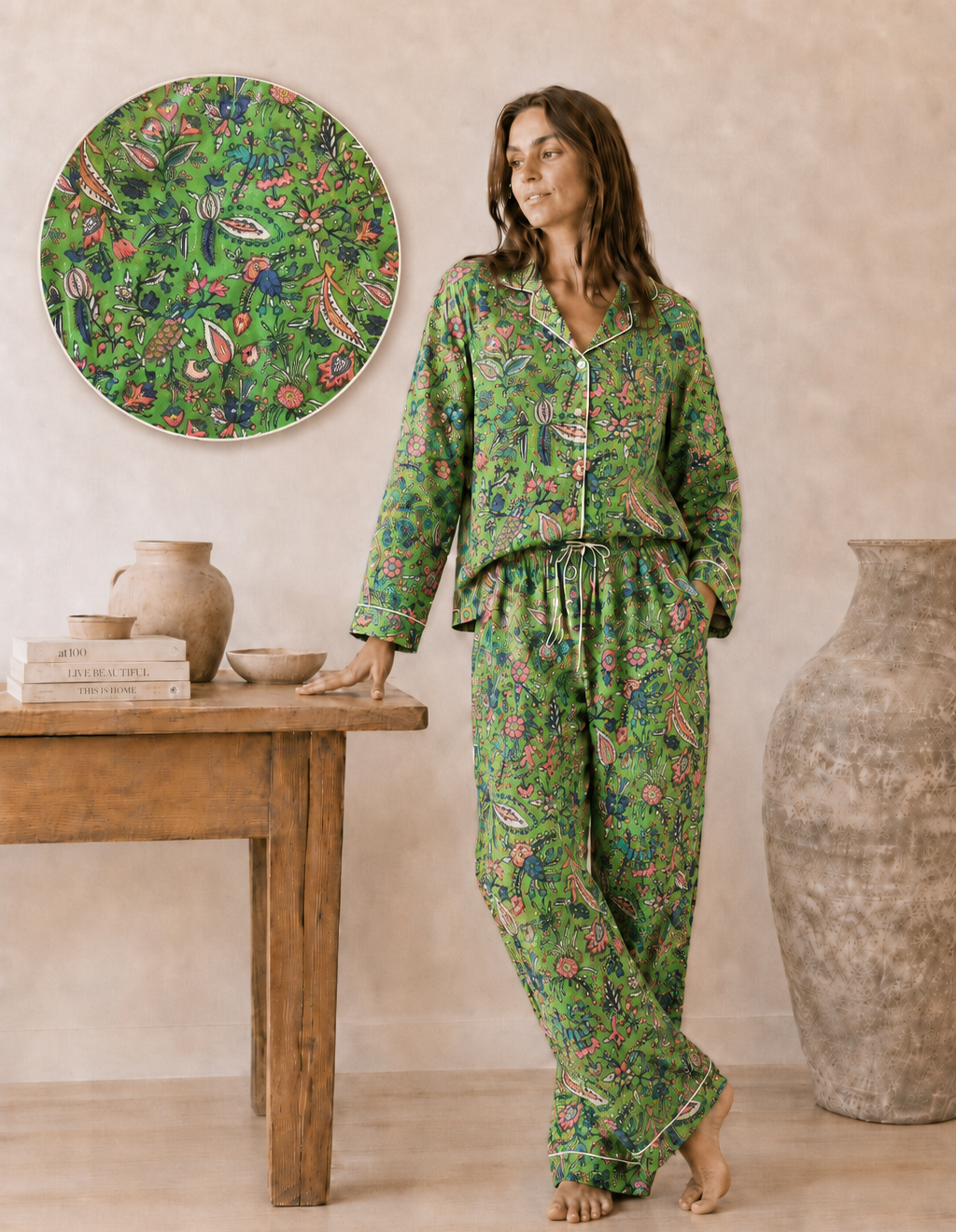 pyjama popeline de coton fait main