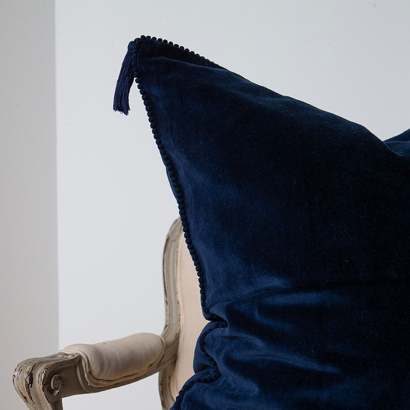 housse de coussin velours de coton fait main