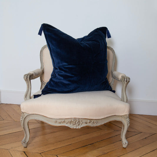 housse de coussin velours de coton fait main