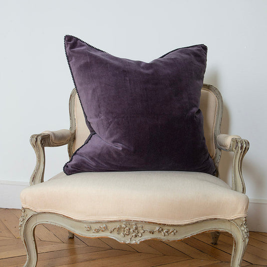housse de coussin en velours de coton fait main