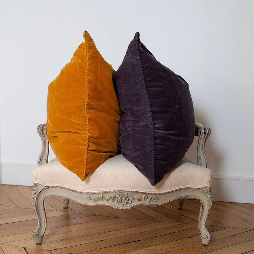 housse de coussin velours de coton