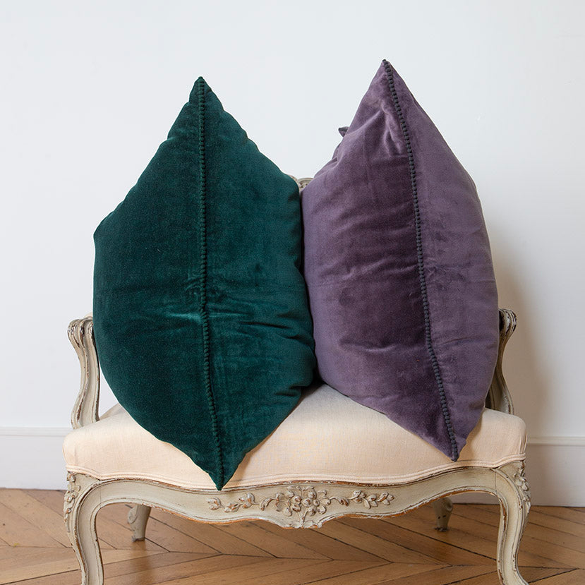 housse de coussin en velours de coton