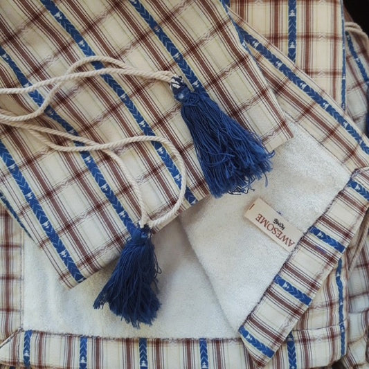 Drap de bain - Coton tissé & éponge – 170 × 103 cm